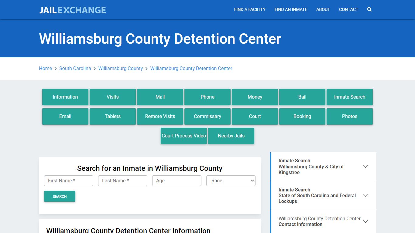 Williamsburg County Detention Center - Jail Exchange